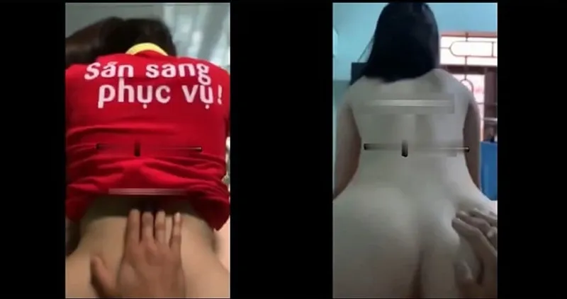 Em nhân viên siêu thị tranh thủ giờ nghỉ trưa